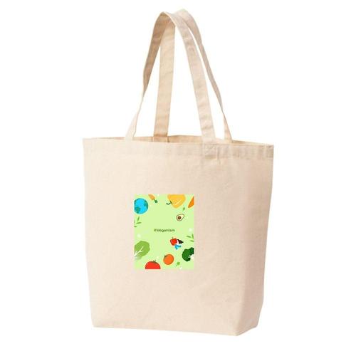 에코백 토트백 Veganism 야채 채소를 즐겨요 고기 WFG6E85