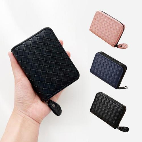 [큰손할인] 격자 지퍼 반지갑 여성 월렛 대학생 미니지갑 코인 동전 가죽