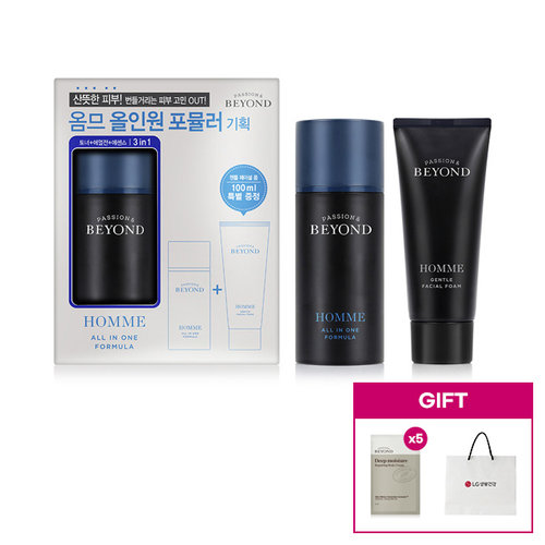 비욘드 옴므 올인원 포뮬러 기획 + 사은품(딥 모이스처 바디크림 5ml X 5매 + 쇼핑백)