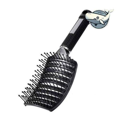 블랙 곡선형 헤어브러쉬 편안한 헤어스타일링 (WFH9XHV)