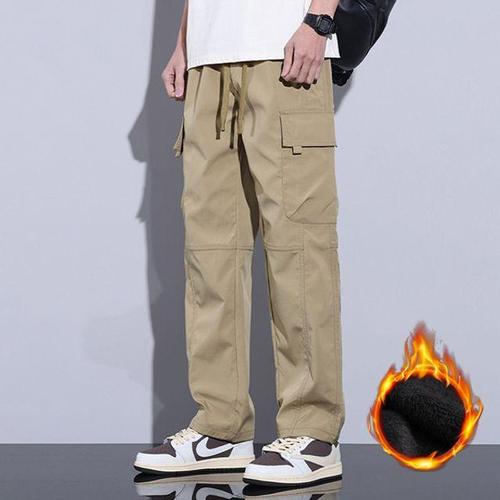 남성 긴바지 기모 밴딩 카고팬츠 포켓 주머지 바지 (WFGCMM4)