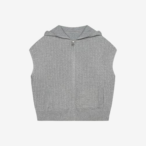 베스띠벨리 니트후드꽈배기베스트 BKVCB2941GYM_DG