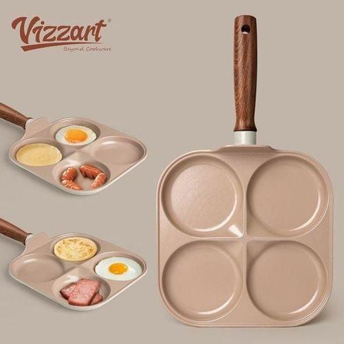 하프클럽 [에이치플러스몰]4구 에그팬 계란 프라이팬 아침팬