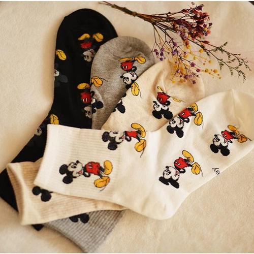 [룽스_61]여자 디즈니양말 여성 예쁜 교복 마우스 양말