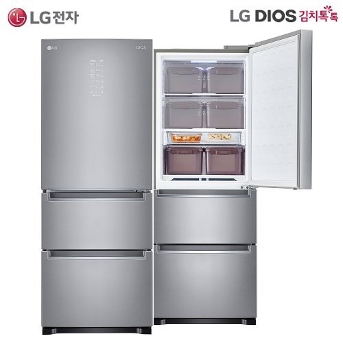 LG DIOS 디오스 김치톡톡 김치냉장고 (K330SS19E) 327리터 [실리트 3종세트]